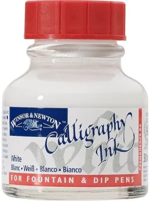 W&amp;N KALİGRAFİ MÜREKKEBİ CALLIGRAPHY INK 30 ML WHITE 702 WN-1110702