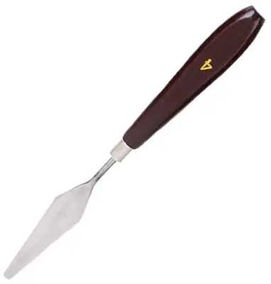 CEOART METAL SPATULA TEKLİ NO:4 (BOYALI AHŞAP SAP) CEO-SN0008