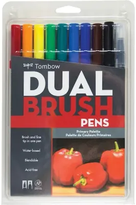 TOMBOW AB-T DUAL BRUSH PEN GRAFİK KALEMİ SETİ 10 RENK PRIMARY T-AB-T-10CPR
