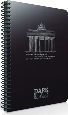 GIPTA DEFTER DARK 12X17 SPİRALLİ PP KAPAK 50 YP.DÜZ 2674