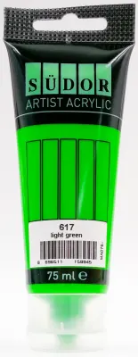 SÜDOR AKRİLİK BOYA TÜP 75 ML AÇIK YEŞİL 617