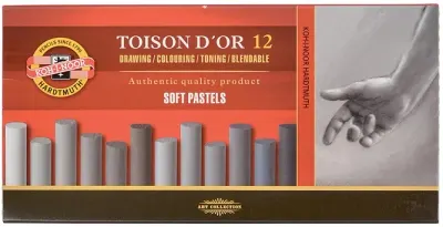 KOHINOOR SET ARTİSTS DRY CHALKS 8522 GREY