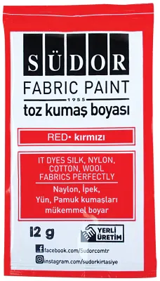 SÜDOR KUMAŞ BOYASI TOZ KIRMIZI KB03