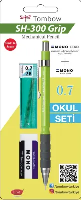 TOMBOW VERSATİL KALEM SH-300 GRIP OKUL SETİ 0.7 LİMON YEŞİLİ BLS. T-SH-GR51 R7.S1