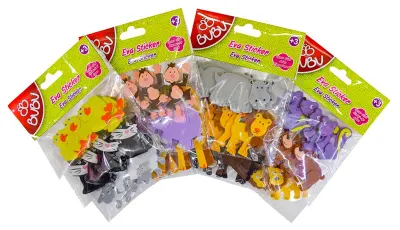 BU-BU EVA STİCKER 3D OYNAR GÖZLÜ HAYVANLAR 12 Lİ STS023