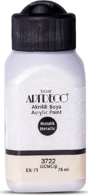 ARTDECO AKRİLİK BOYA METALİK 75 ML GÜMÜŞ Y-071I-3722