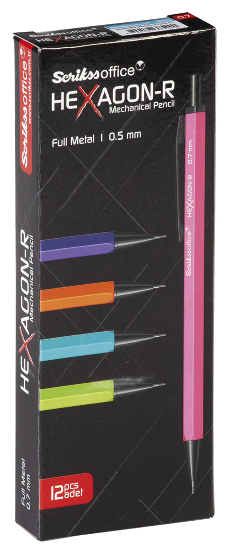 SCRIKSS OFFICE VERSATİL KALEM HEXAGON-R 0.5 MOR 12 Lİ KUTU