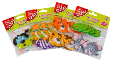 BU-BU KEÇE STICKER 3D OYNAR GÖZ.HAYV.KAF. 12 Lİ STS020