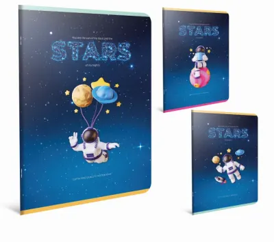 GIPTA DEFTER STARS A4 TEL DİKİŞ KARTON KAPAK 60 YP. KARELİ 6191
