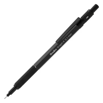 SCRIKSS OFFICE VERSATİL KALEM GRAPH-X METAL ŞEFFAF AMBALAJ 0.5 ANTRASİT