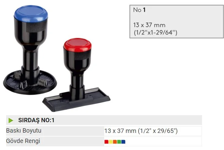 SIRDAŞ MÜHÜR SAPI PLASTİK  P1 37x13 MM
