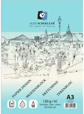 ALEX ESKİZ BLOK A3 120 GR SPİRALLİ 40YP. ALX-0452