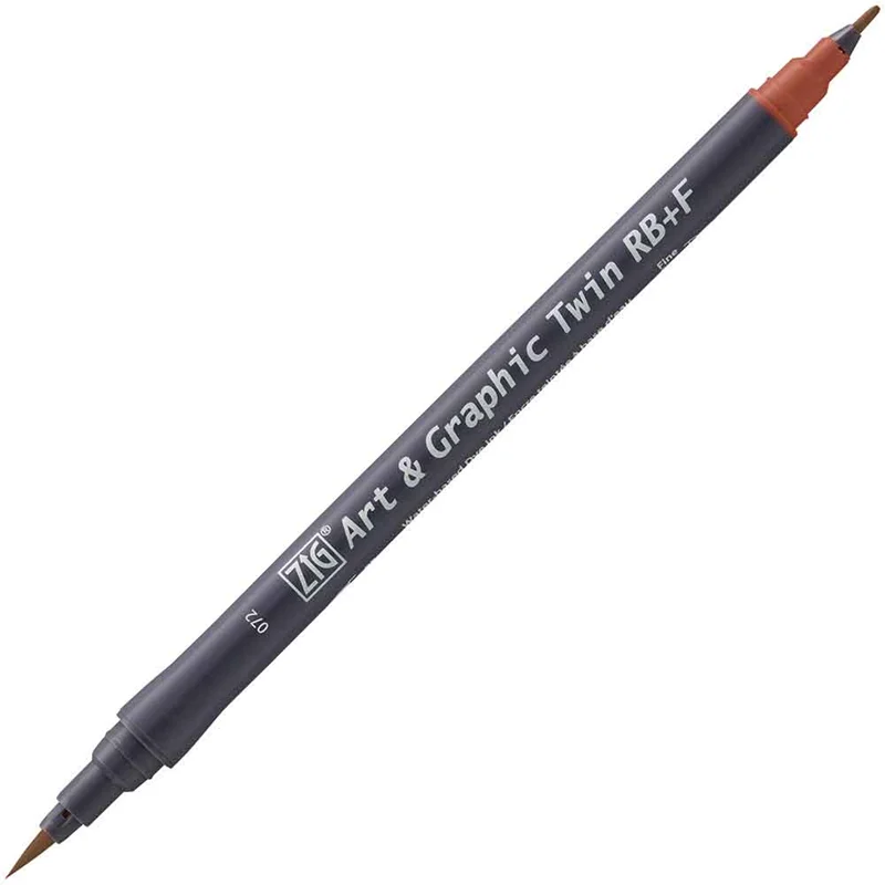 ZIG ART&amp;GRAPHIC TWIN RB TUT-95 72 BROWN