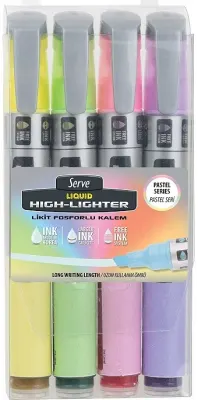 SERVE FOSFORLU KALEM LİKİT SET 4 LÜ PASTEL SV-LKTFPB4KRPA