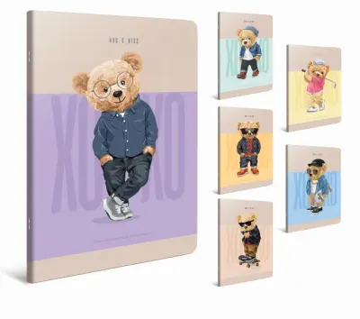 GIPTA DEFTER XOXO A4 TEL DİKİŞ KARTON KAPAK 80 YP. KARELİ 6271