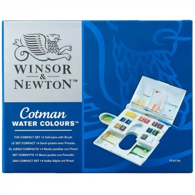 W&amp;N SULU BOYA COTMAN SET 14 x YARIM TABLET COMPACT SET WN-0390083