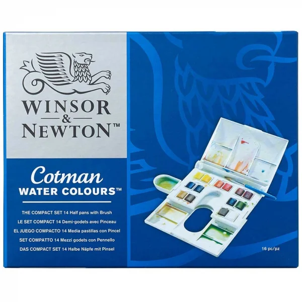 W&amp;N SULU BOYA COTMAN SET 14 x YARIM TABLET COMPACT SET WN-0390083