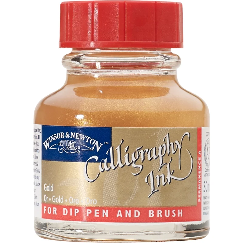W&amp;N ÇİZİM MÜREKKEBİ DRAWING INK 30 ML GOLD 283 WN-1010283