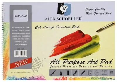 ALEX RESİM DEFTERİ 200GR A4 SPİRALLİ 20 Lİ ALX-3909