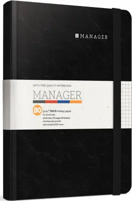 GIPTA DEFTER MANAGER A5 İP DİKİŞ YUMUŞAK KAPAK 80 YP. KARELİ 5742