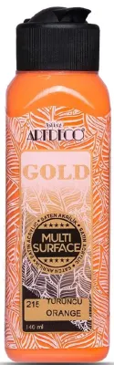 ARTDECO AKRİLİK BOYA GOLD MULTI-SURFACE 140 ML TURUNCU Y-G70R-215