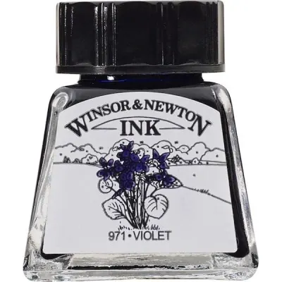 W&amp;N ÇİZİM MÜREKKEBİ DRAWING INK 14 ML VIOLET 688 WN-1005688