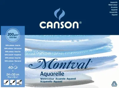 CANSON SULU BOYA BLOĞU MONTVAL 24x32 200 GR 40 SF 200807358