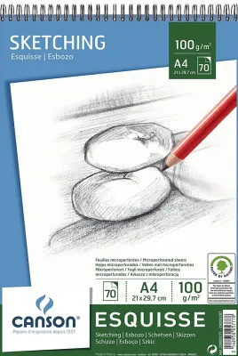 CANSON ESKİZ BLOK LEISURE ESQUISS SPİRALLİ A3 100 GR 50 SF 200005778