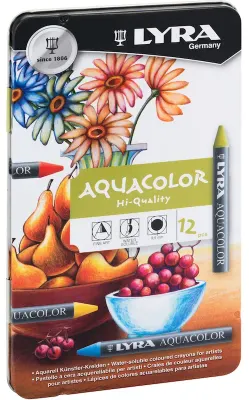 LYRA PASTEL BOYA AQUACOLOR 12 Lİ METAL KUTU L5611120