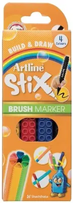 ARTLINE KEÇELİ KALEM STIX BRUSH MARER SET 4 RENK A-ETX-F.4WK