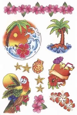 HERMA ETİKET TATTOO YOUNG LINE RENKLİ HAWAII 6748