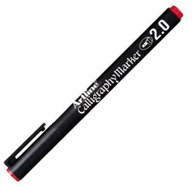 ARTLINE KALİGRAFİ KALEMİ CALLIGRAPHY MARKER PERMANENT 812 2.0 KIRMIZI A-EK-812 RED