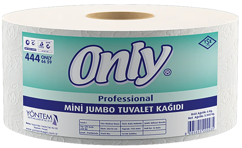 ONLY TUVALET KAĞIDI İÇTEN ÇEKMELİ JUMBO 5,9 KG 185-190 MT 6 LI
