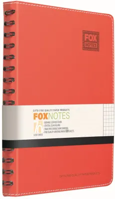 GIPTA DEFTER FOX A5 SPİRALLİ DERİ KAPAK 120 YP. KARELİ 6177