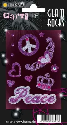 HERMA ETİKET GLAMROCKS IŞILTILI PEACE 6643