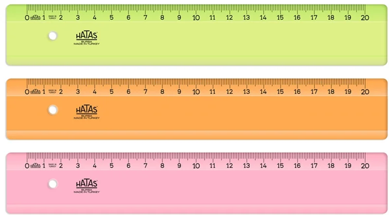 HATAS CETVEL PLASTİK NEON GENİŞ 20 CM 00172