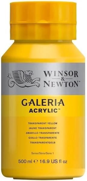 W&amp;N AKRİLİK BOYA GALERIA 500 ML TRANSPARENT YELLOW 653 WN-2150653