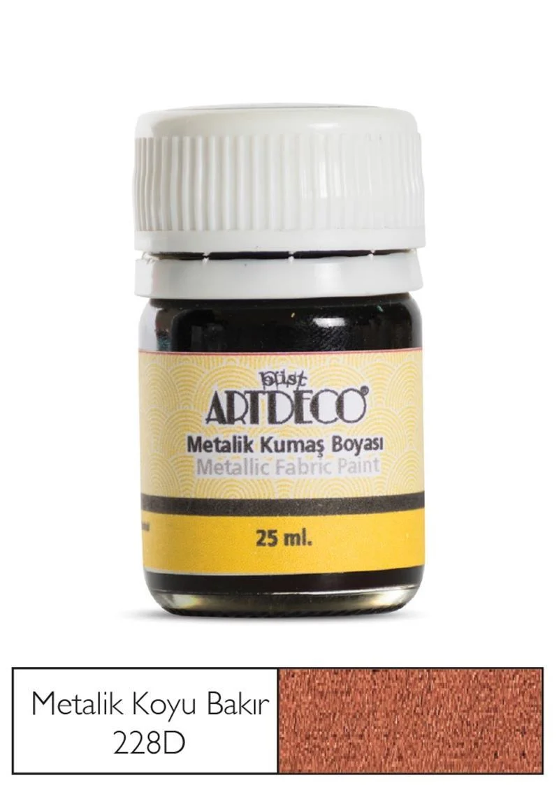 ARTDECO KUMAŞ BOYASI METALİK 25 ML KOYU BAKIR Y-011A-228D