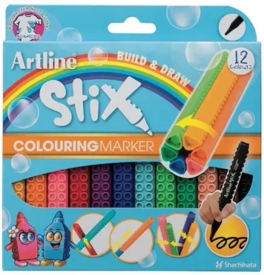 ARTLINE KEÇELİ KALEM STIX COLOURING MARER SET 12 RENK A-ETX-300.12WK