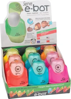 SERVE SİLGİLİ KALEMTIRAŞ E-BOT SET 9 LU SV-EBOT9KTKR