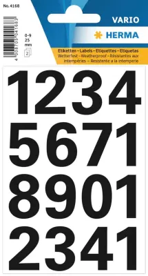 HERMA ETİKET VARIO RAKAM 0-9 15 MM SİYAH 4168