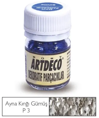 ARTDECO DEKOPAJ PARÇACIK 25 ML AYNA KIRIĞI GÜMÜŞ Y-029A-P3