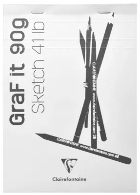 CLAIREFONTAINE ÇİZİM BLOĞU GRAFIT BLANC A6 90 GR 80 YP GB96619