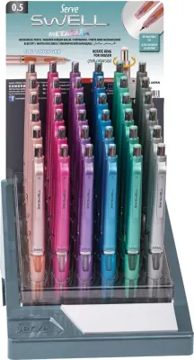 SERVE VERSATİL KALEM SWELL 0.5-0.7 STAND 36 LI METALİK SV-SWELLMT05STND36