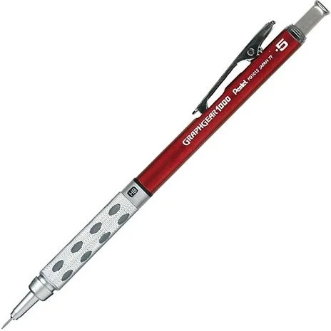 PENTEL VERSATİL KALEM TEKNİK ÇİZİM GRAPHGEAR 1000 PG1015C 0.5 KIRMIZI Y PG1015C-BX