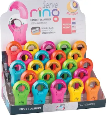 SERVE SİLGİLİ KALEMTIRAŞ RING STAND 23 LÜ SV-RING23DP