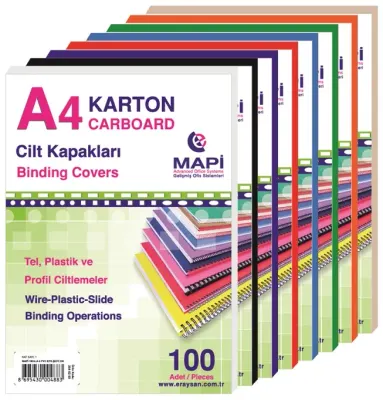 MAPİ CİLT KAPAĞI KARTON A4 250 GR TURUN 100LÜ 2044208