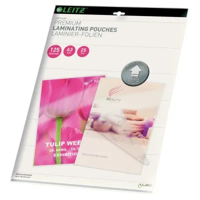 LEITZ LAMİNASYON FİLMİ A3 125MIC 25 Lİ L-7489