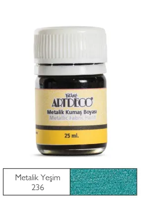 ARTDECO KUMAŞ BOYASI METALİK 25 ML YEŞİM Y-011A-236