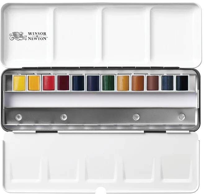 W&amp;N SULU BOYA PROFESSIONAL SET BLACK BOX (12 x YARIM TABLET) WN-0193548